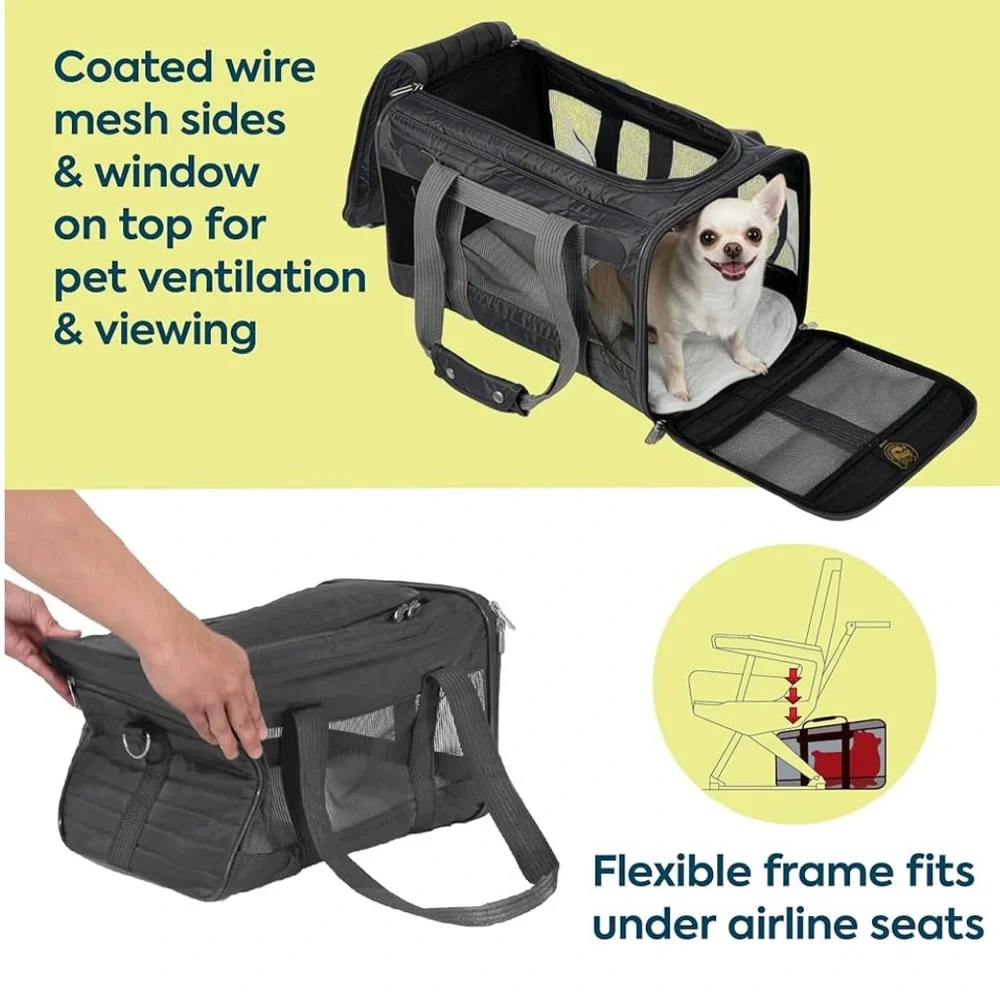 Sherpa Original Deluxe Travel Pet Carrier, Airline Approved Gray, Medium NWT